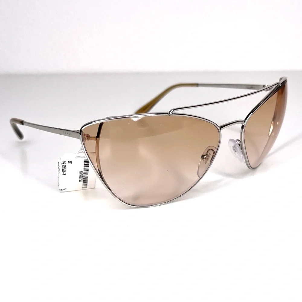 PRADA Sunglasses NEW PR 65VS-1BC232 Silver / Pink Gradient Orange NEW - Picture 13 of 13